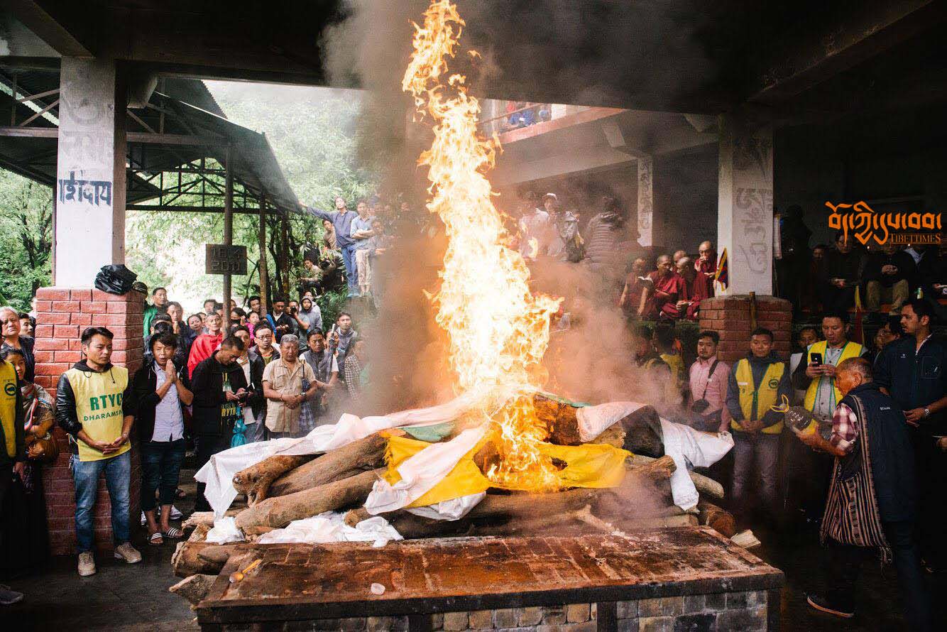 Cremation of Tibetan Martyr in Exile, Dharamsala