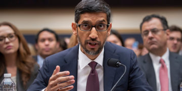 Mandatory Credit: Photo by J Scott Applewhite/AP/REX/Shutterstock (10030195n)
Google CEO Sundar Pichai appears before the House Judiciary Committee to be questioned about the internet giant's privacy security and data collection, on Capitol Hill in Washington, . Pichai angered members of a Senate panel in September by declining their invitation to testify about foreign governments' manipulation of online services to sway U.S. political elections
Google CEO Congress, Washington, USA - 11 Dec 2018