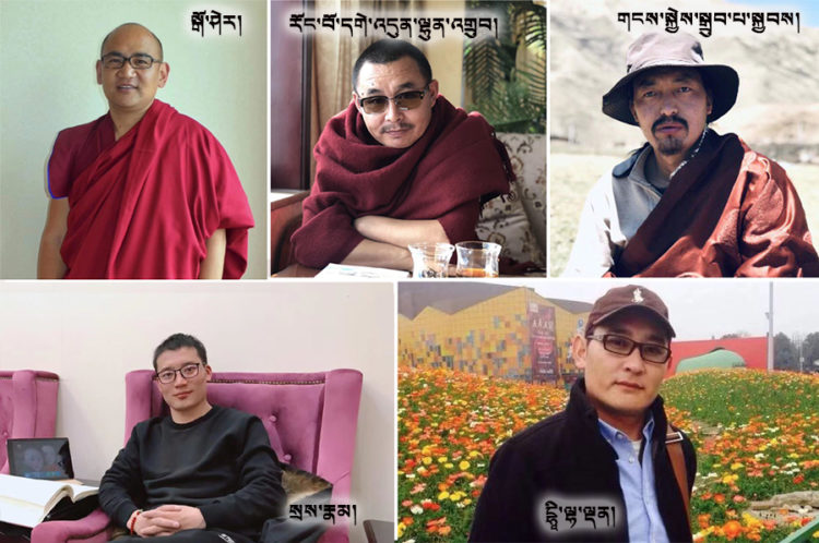 Arrested Tibetan writers   in early 2021.(CollectionImage:Tibet Times)