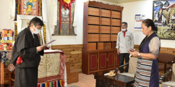 Mrs. Yeshi Wangmo Sworn in as New Secretary of Tibetan Supreme Justice Commission. Image:CTA