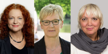 Members of German Parliament Margaret Bause, Maria Klein-Schmeink, and Claudia Roth. Image:Tibet Net