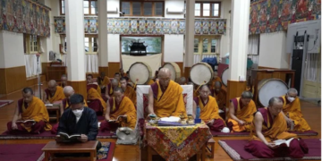 Maha Guru Bhumtsok Ceremony in Tsuglagkhang. Photo/Tenzin Phende/DIIR