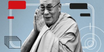 His Holiness The 14th Dalai Lama. Composite: Guardian/AP