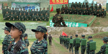New military training camps for Tibet's youth in Nyiktri, Tibet