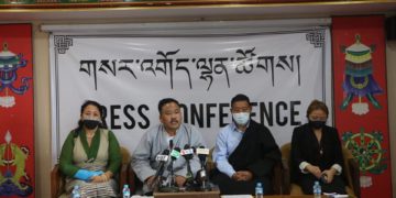 Press conference of Four Tibetan NGOs at Norbu House on 
 4th August  2021.Image:Tibet times