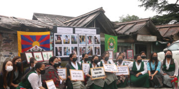 Tibetan women's Association mark International Prisoner's justice day at Mcloed Ganj, Dharamshala, August 10/2021 (Photo: Tibettimes.net)