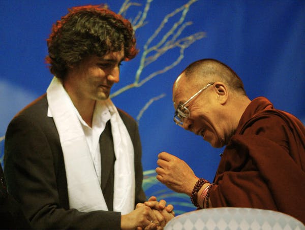 Justin Trudeau and Dalai lama meets in 2004 Canada