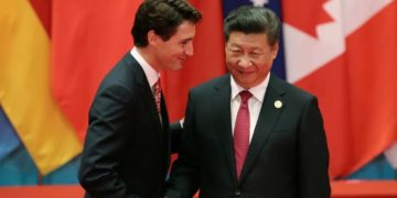 Chinese President Xi Jinping shakes hands with Canadian Prime Minister Justin Trudeau during the G20 Summit in Hangzhou, China, on Sept. 4, 2016 Photo:REUTERS