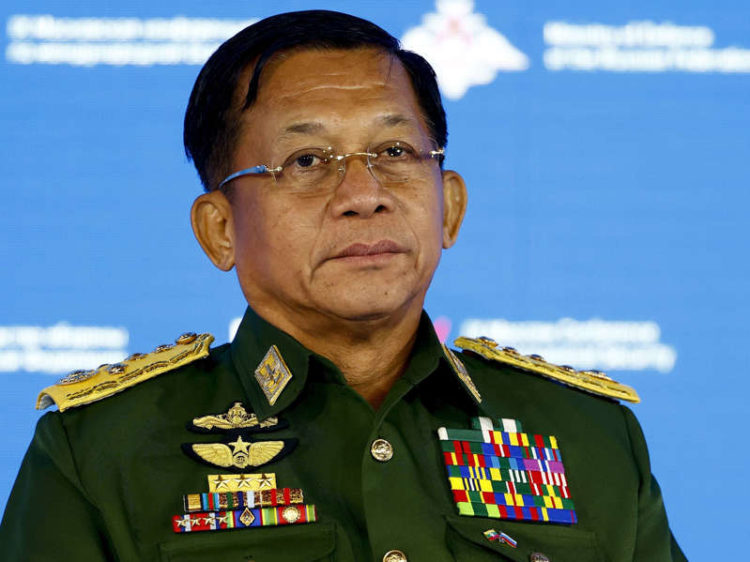 Gen. Min Aung Hlaing  named himself Myanmar's Prime Minister.© Sefa Karacan/Anadolu Agency via Getty