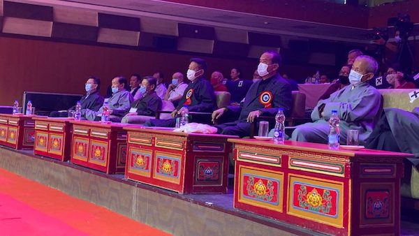 Chief Guest Sikyong Penpa Tsering and Special Guest Shri Jambay Wangdi with other guests at the annual Yarkyi festival 2021. Photo/Jamphel Sherab/TIPA