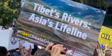 Tibet Climate Crisis at the Climate Strike in NYC, 2019. Photo: SFT