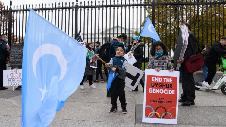 Anti-China protesters outside the White House last month. Getting Images