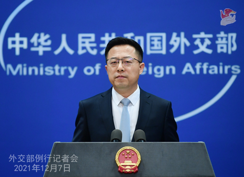 Foreign ministry spokesman Zhao Lijian said China would take "resolute counter-measures". Photo: Chinese foreign ministry
