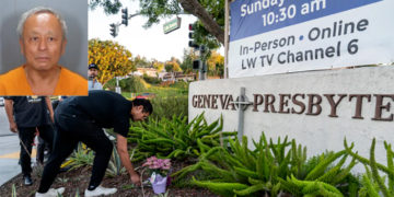 The booking photo of David Chou, 68, who has been charged in the mass shooting at a Taiwanese-American church in southern California. Photo: AFP/Orange County Sheriff’s Department
