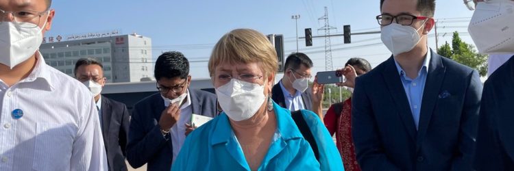 The United Nations High Commissioner for Human Rights Michelle Bachelet in Guangzhu, China