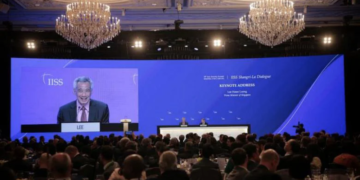 Prime Minister Lee Hsien Loong takes part in a question-and-answer session after delivering his keynote address at the Shangri-La Dialogue on May 31, 2019. ST PHOTO: JASON QUAH