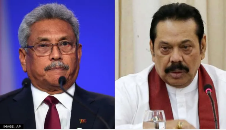 Sri landka former president Gotabaya Rajapaksa and his brother Mahinda Rajapaksa. photo:AP