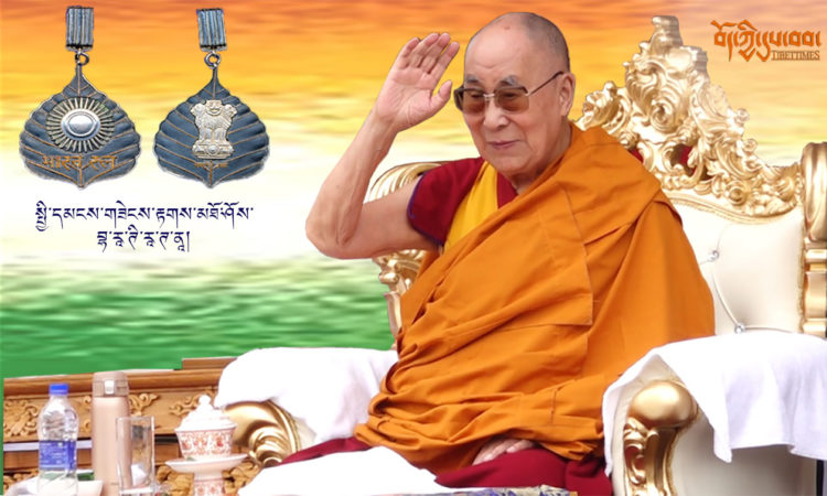 His Holinees The 14th Dalai Lama in Ladakh, India Photo:tibettimes.net