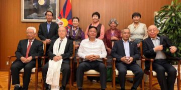 Sikyong Penpa Tsering meets Tibetans who came to Japan in the 1960s at the invitation of Dr. Maruki Seimi to study medicine, in Saitama prefecture in Japan, 24 September 2022.