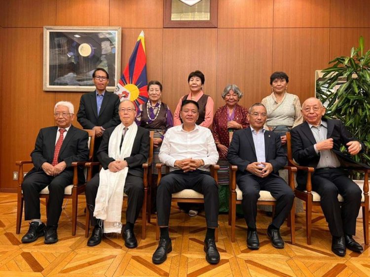 Sikyong Penpa Tsering meets Tibetans who came to Japan in the 1960s at the invitation of Dr. Maruki Seimi to study medicine, in Saitama prefecture in Japan, 24 September 2022.