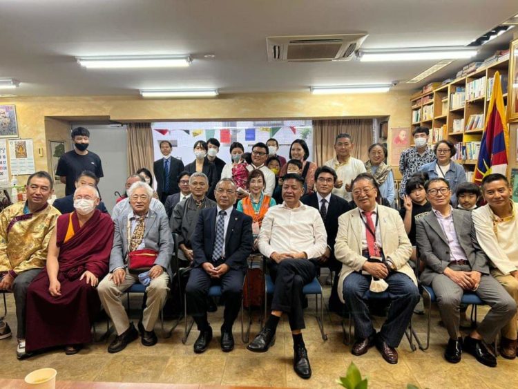 Sikyong Penpa Tsering addresses members of the Tibetan community in Japan at the Tibet House, 24 September 2022.