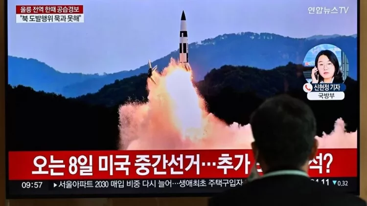 It comes just a day after Pyongyang launched its most missiles in a single day. BBC