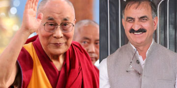 HH The Dalai Lama and Himachal pradesh CM Sukhvinder Singh Sukhu