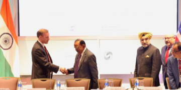 National Security Advisor Ajit Doval meets his American་counterpart Jake Sullivan.
Twitter/ @USIBC