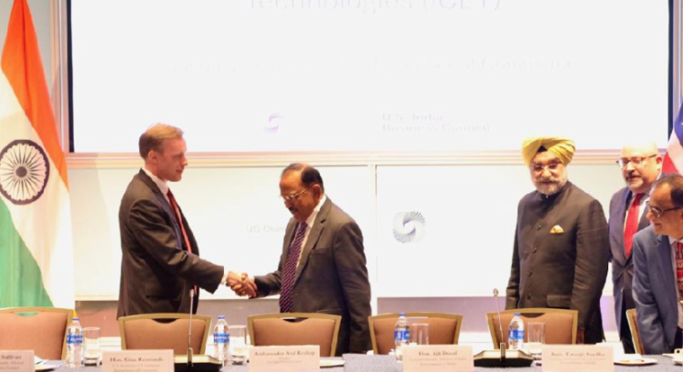 National Security Advisor Ajit Doval meets his American་counterpart Jake Sullivan.
Twitter/ @USIBC