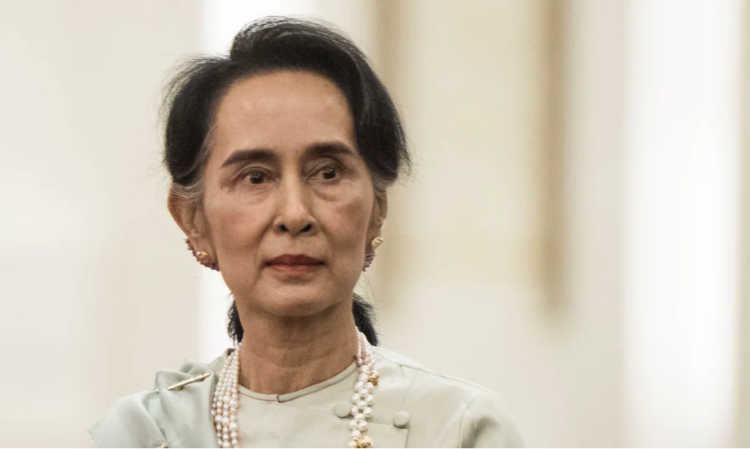 Then-Myanmar State Counselor Aung San Suu Kyi in Beijing on August 18, 2016.