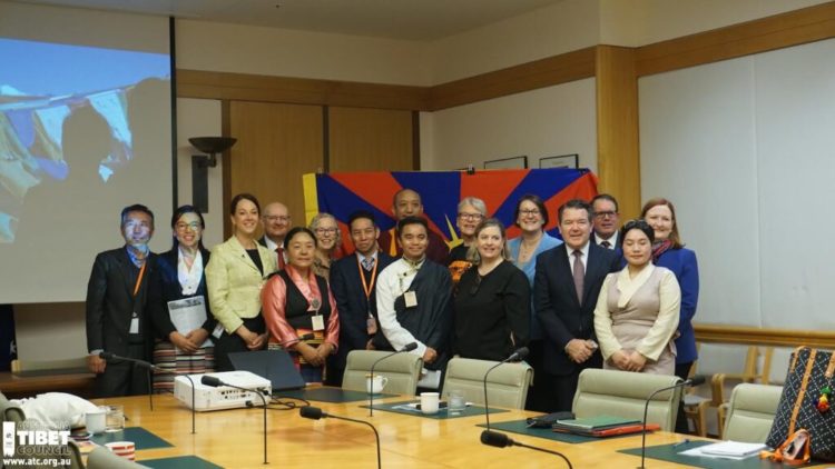 Group Photo of Tibetan representatives with the Australian Parliamentarians. Tibet.net