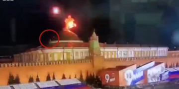 Russian social media videos appearing to show Kremlin drone attack