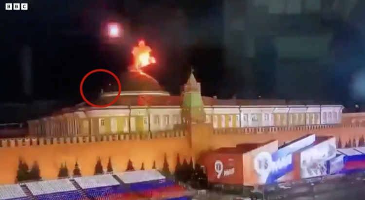 Russian social media videos appearing to show Kremlin drone attack
