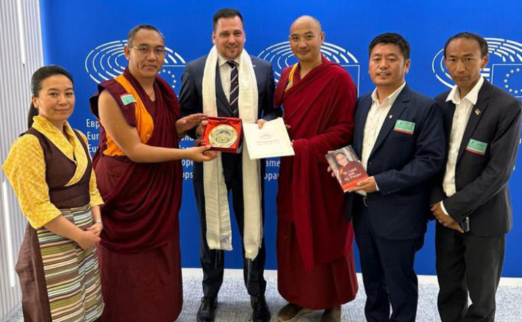 Tibetan delegation with MEP Tomáš Zdechovský from Czech Republic.