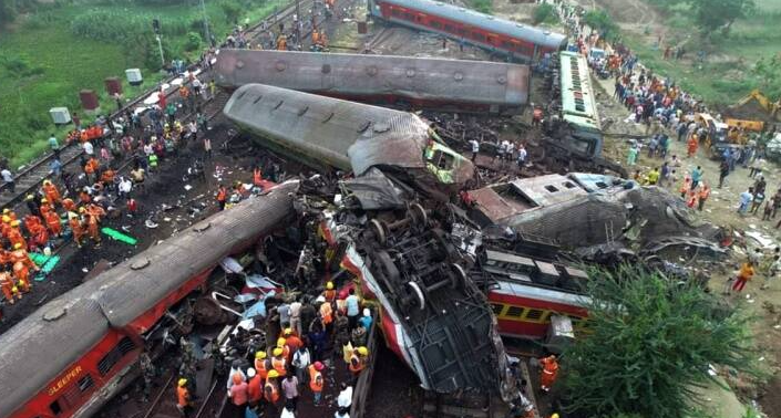 Odisha train accident LIVE: Locals, security personnel and NDRF during the search and rescue operation at the site where Coromandel, Bengaluru-Howrah Express trains derailed last night, in Balasore district, Saturday, June 3, 2023. (PTI Photo)