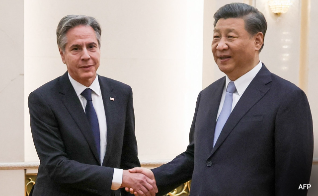 US Secretary of State Antony Blinken Meets Chinese President Xi Jinping. photo: AFP .19th june 2023