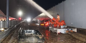 Crews have been pumping the water out of the flooded tunnel in a desperate rescue mission