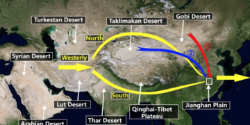Dust from Thar and Taklamakan  Desert significantly impacts glaciers on Tibetan Plateau .photo :MDPI