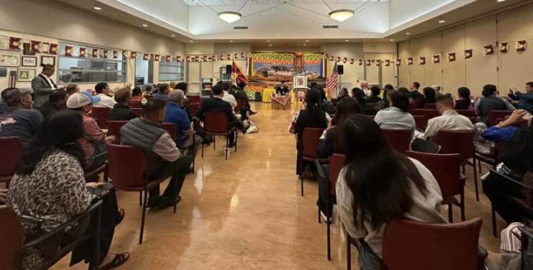 Sikyong Penpa Tsering addressing the Tibetan Community of Southern California. Photo:Tibet.net