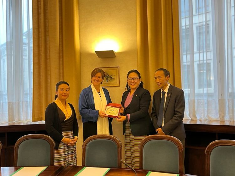 Kalon Norzin Dolma’s meeting with Els van Hoof, Chair of Foreign Affairs Committee.