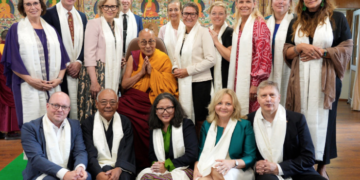 Swedish Parliamentary Friendship Group  meets His Holiness the Dalai Lama , Dharamshala, India . September 2023. Photo :CTA