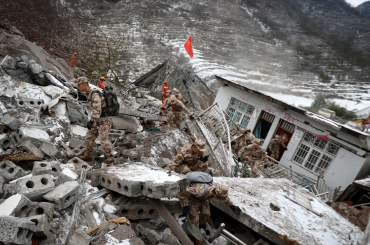 At least 47 people were thought to be missing after the landslide. Getty Images