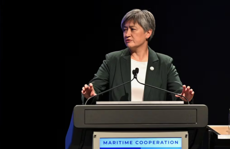 [1/5] Australia's Foreign Affairs Minister Penny Wong speaks during the Maritime Cooperation Forum of the ASEAN-Australia Special Summit, in Melbourne, Australia March 4, 2024. REUTERS/Jaimi Joy Purchase Licensing Rights