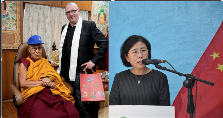 The Dalai Lama and Juku-Kalle Raid, chairman of the Tibetan support group of the Riigikogu. Photo: Dalai-laama Eriesindaja Sonam Frasi