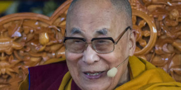 Tibetan spiritual leader the Dalai Lama. (AP Photo/Ashwini Bhatia)