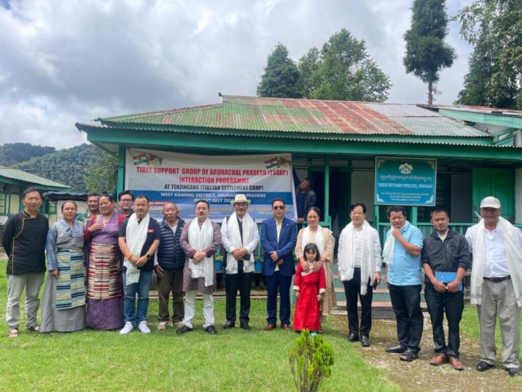 President and Members of Tibet Support Group of Arunachal Pradesh Visit Tenzingang Tibetan Settlement Office