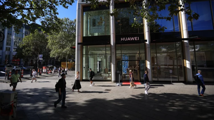 A Huawei store in Berlin in September 2023. Krisztian Bocsi/Bloomberg/Getty Images