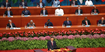 Chinese leader Xi Jinping speaks at the Forum on China-Africa Cooperation at the Great Hall of the People in Beijing on September 5. Greg Baker/AFP/Getty Images