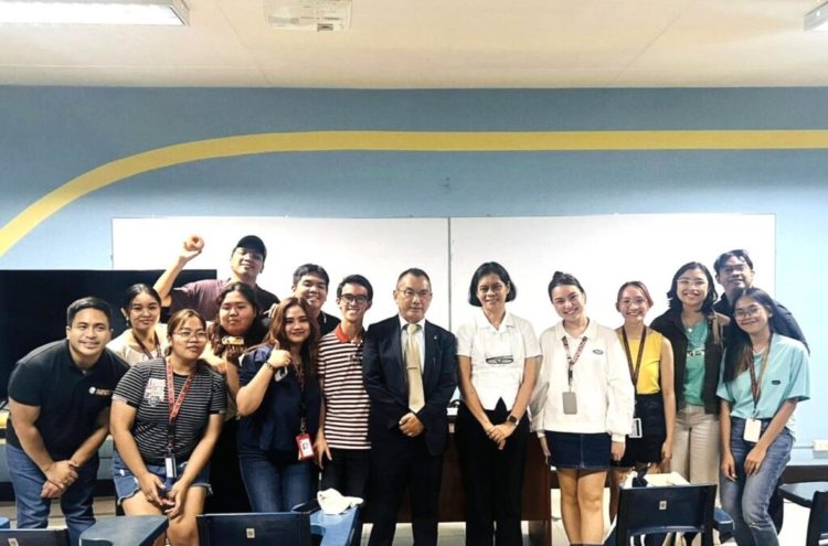 Group photo with the Mass Communication students