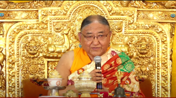 ས་སྐྱ་༧གོང་མ་ཁྲི་ཆེན་རྡོ་རྗེ་འཆང་མཆོག་དགུང་གྲངས་བརྒྱད་ཅུར་ཕེབས་པའི་གྱ་སྟོན་བརྟན་བཞུགས། པར་ཐད་གཏོང་ནས་བླངས།